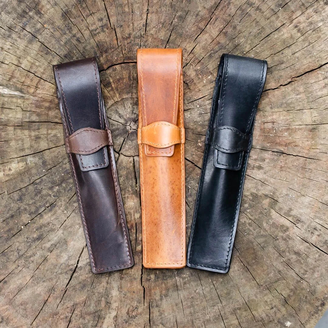 Tan Leather Pen Holder Mayfair 2516