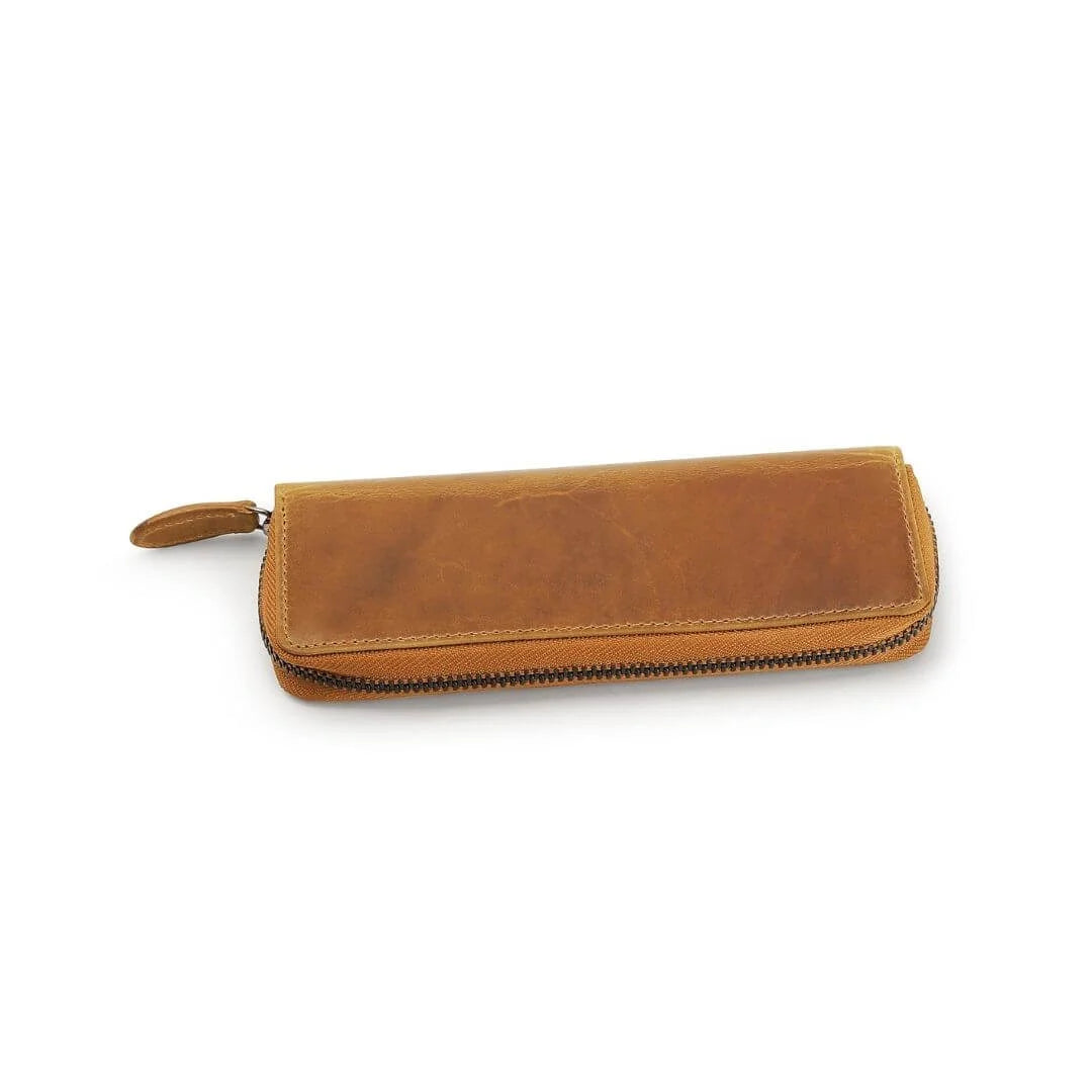 Leather Zipped Pen Case Mayfair 2517