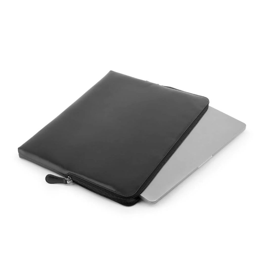Black Leather Laptop Sleeve Mayfair 2526 (3)