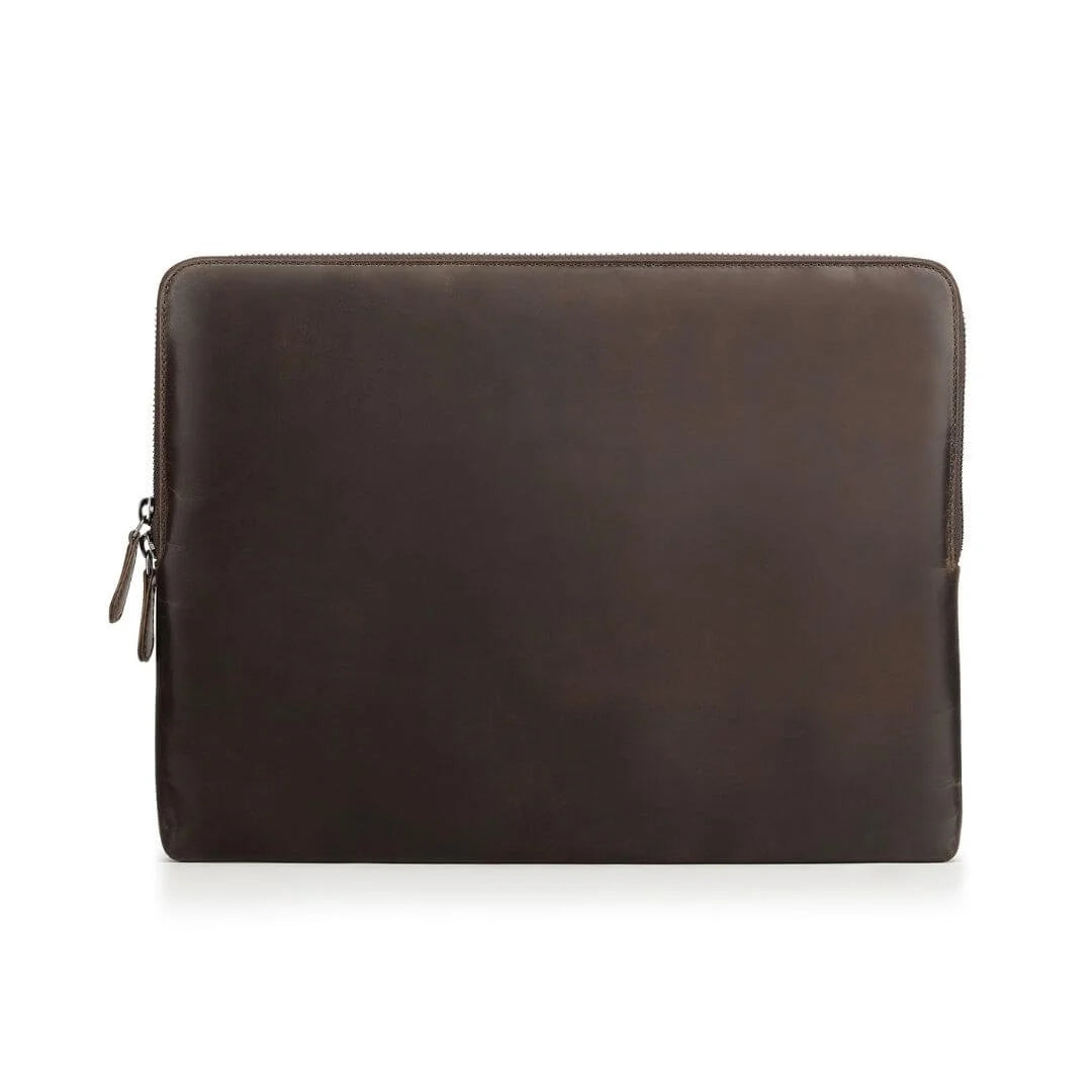 Brown Leather Laptop Sleeve Mayfair 2526