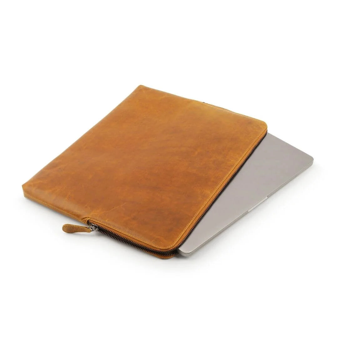 Tan Leather Laptop Sleeve Mayfair 2526