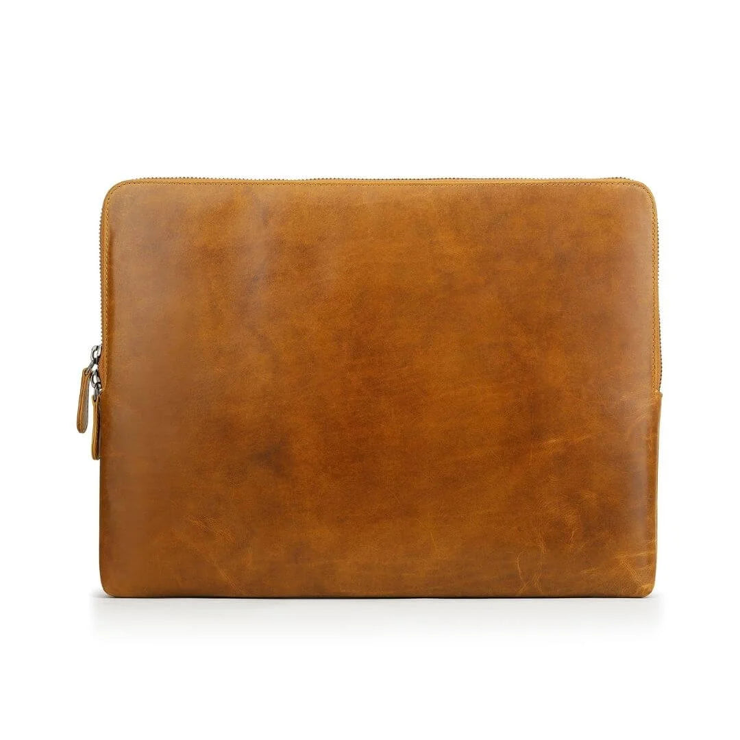 Tan Leather Laptop Sleeve Mayfair 2526
