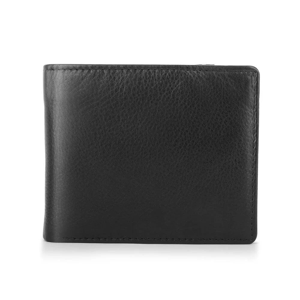 Black Leather Bifold Wallet Hudson 4812 (2)