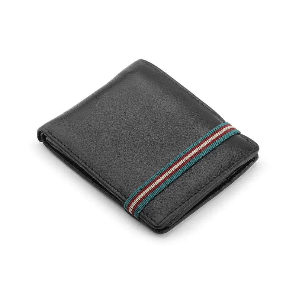 Black Leather Bifold Wallet Hudson 4812 (4)