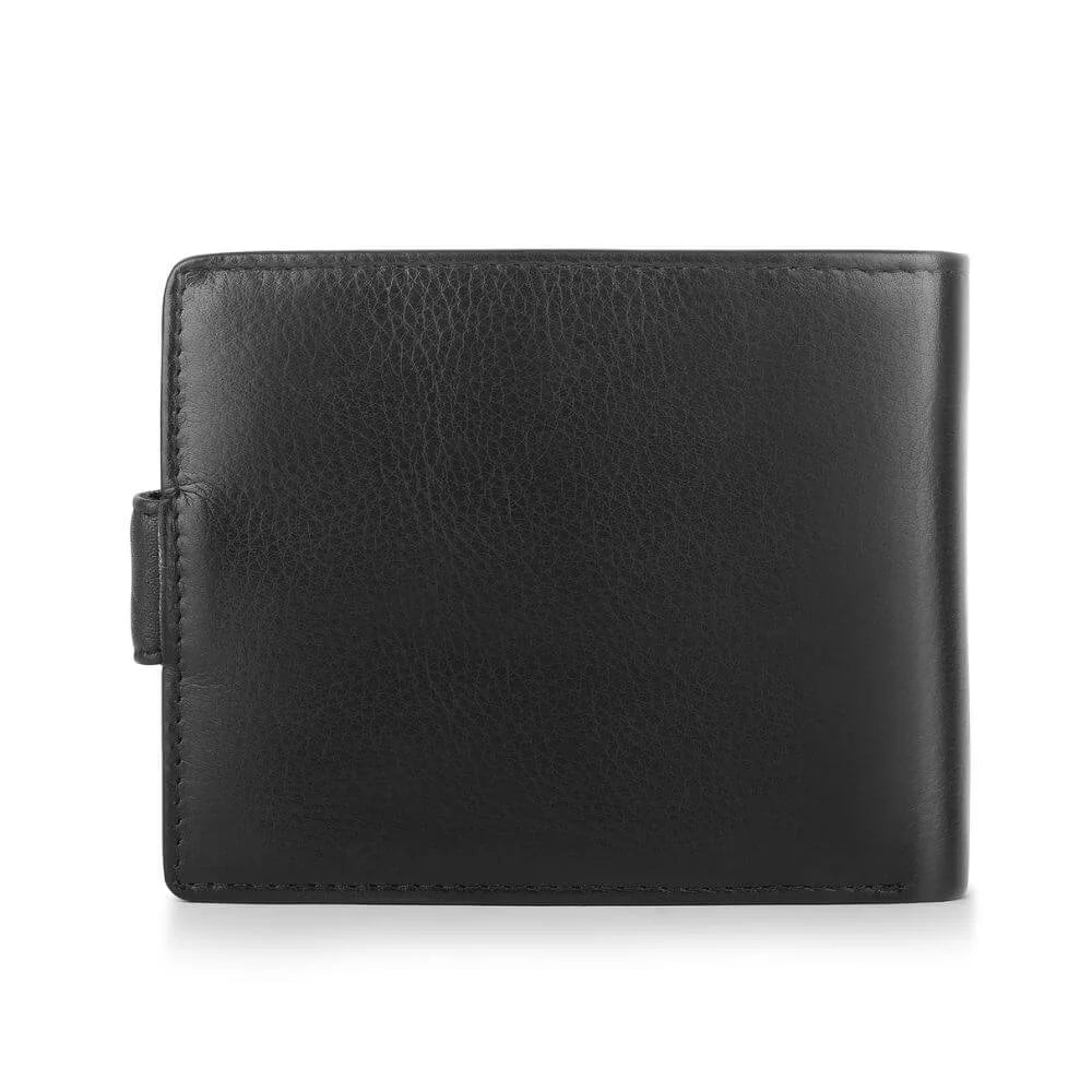Black Leather Bifold Flip Up Wallet Hudson 5400 (3)