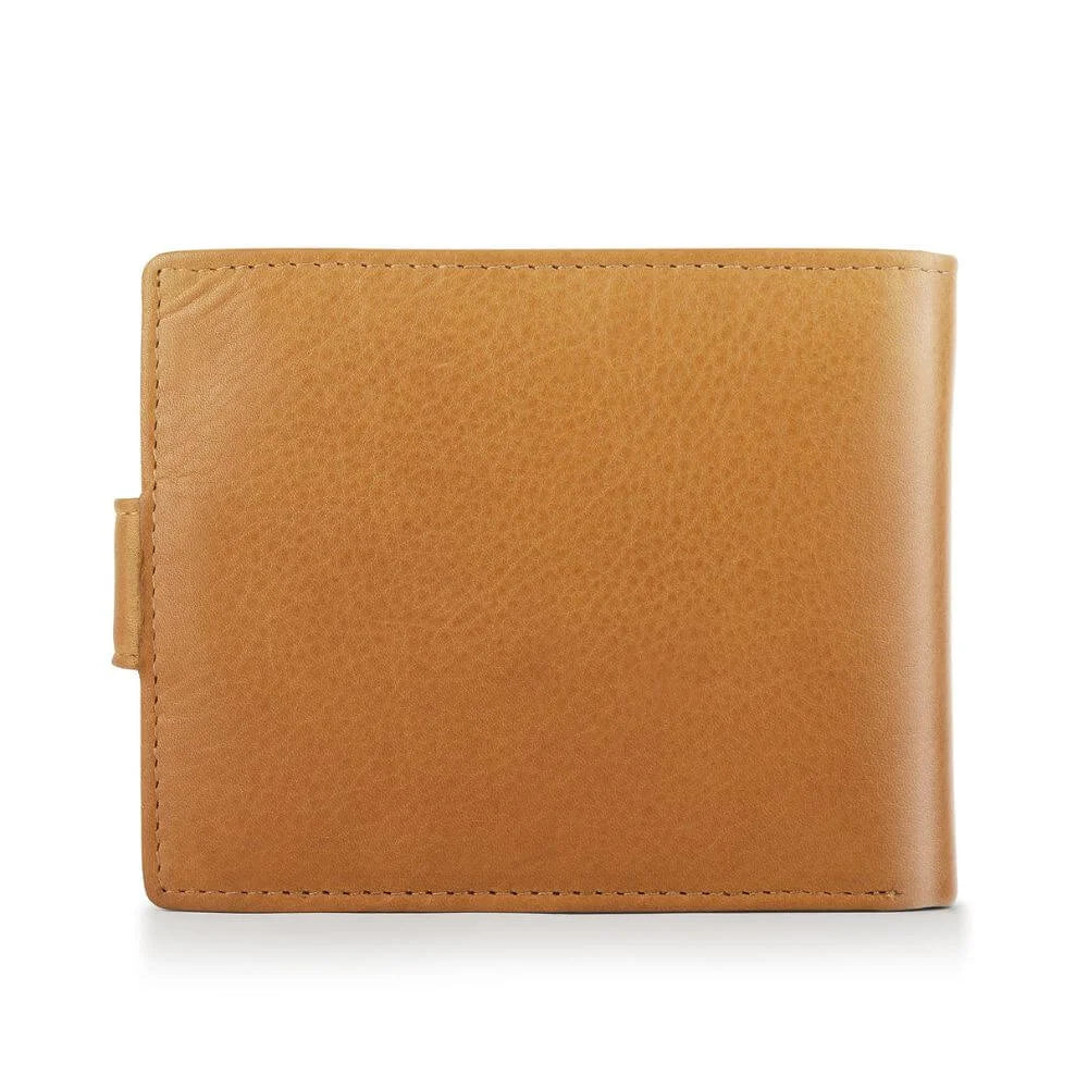 Cognac Leather Bifold Flip Up Wallet Hudson 5400 (4)
