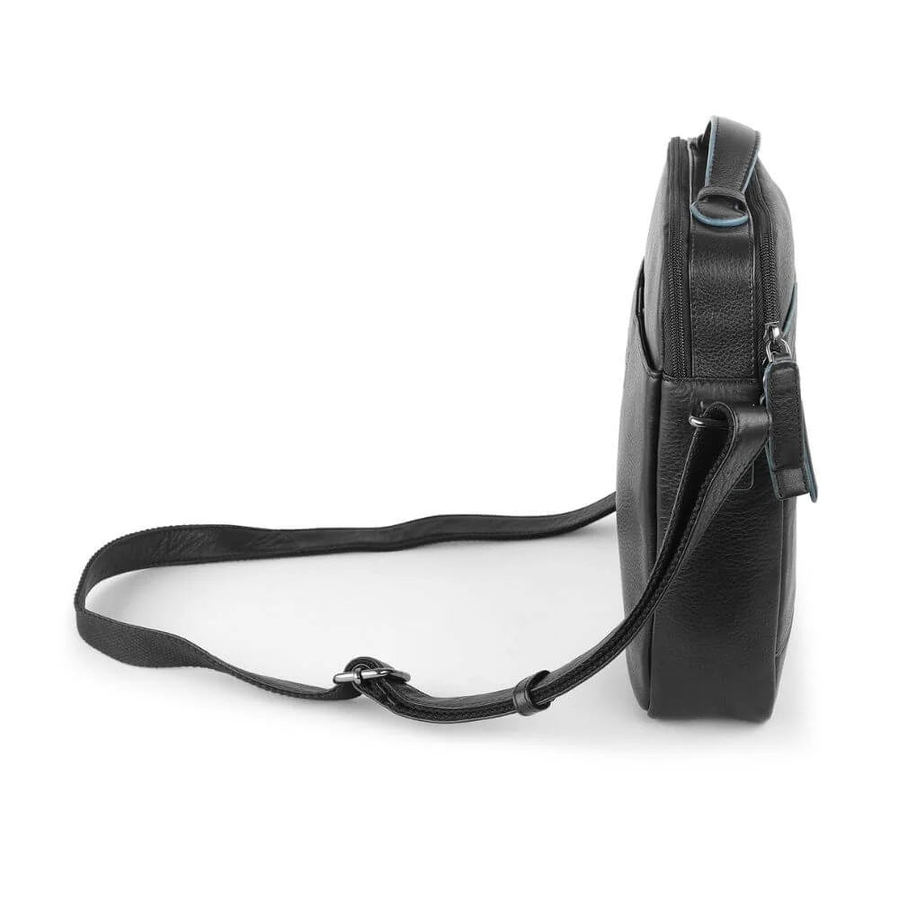 Black Leather Crossbody Bag with Top Handle Hudson 5500 (7)