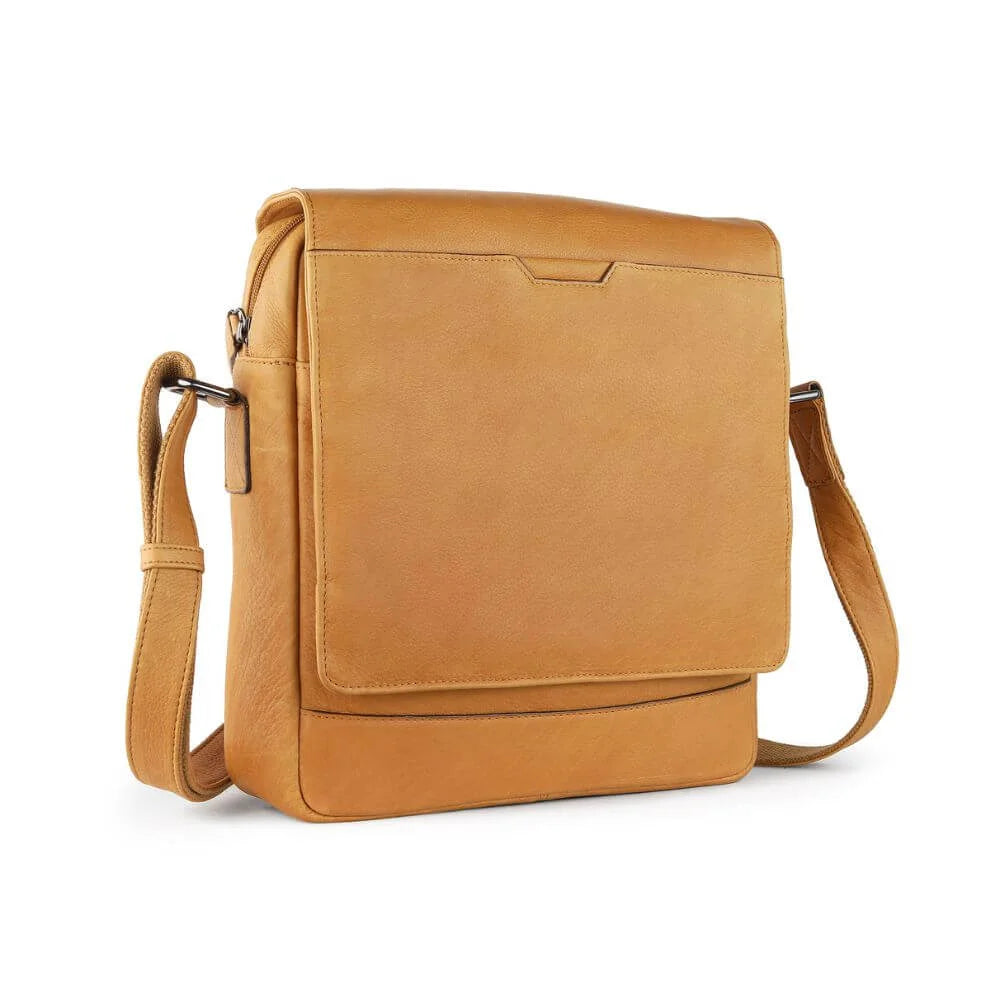 Cognac Leather Crossbody Messenger Bag Hudson 5510 (2)