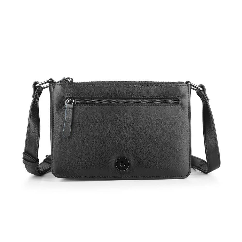 Black Leather Shoulder Bag Hudson 5640 (3)