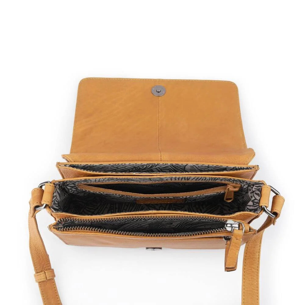 Cognac Leather Shoulder Bag Hudson 5640 (4)