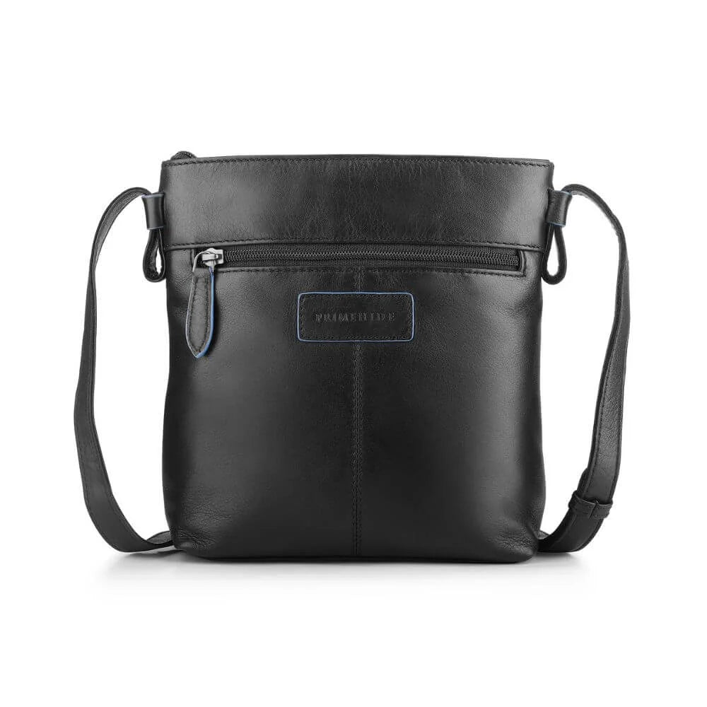 Black Waxy Leather Crossbody Handbag Chester 3312 (3)