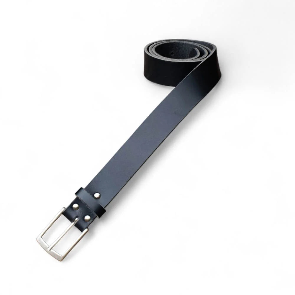 Black Full Grain Leather Belt 35mm 02