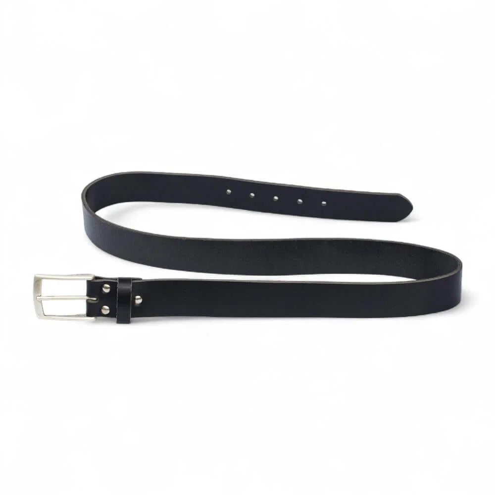 Black Full Grain Leather Belt 35mm 04