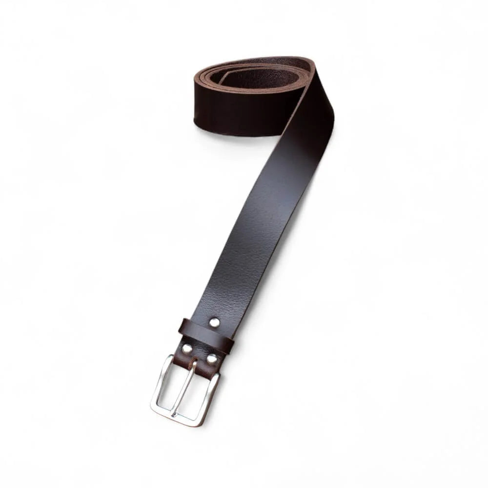 Brown Full Grain Leather Belt 35mm 04