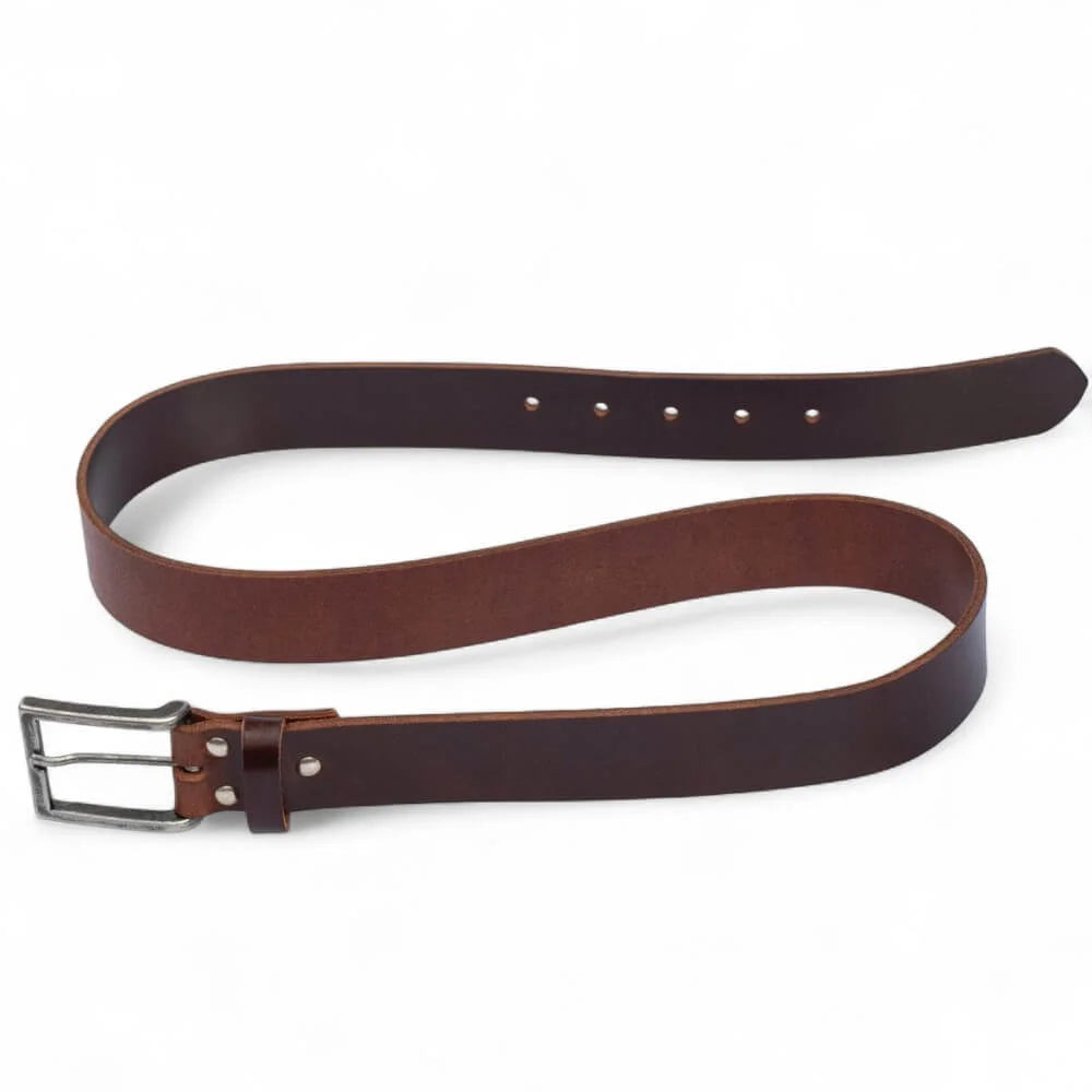 Chocolate Full Grain Leather Belt 35mm 03