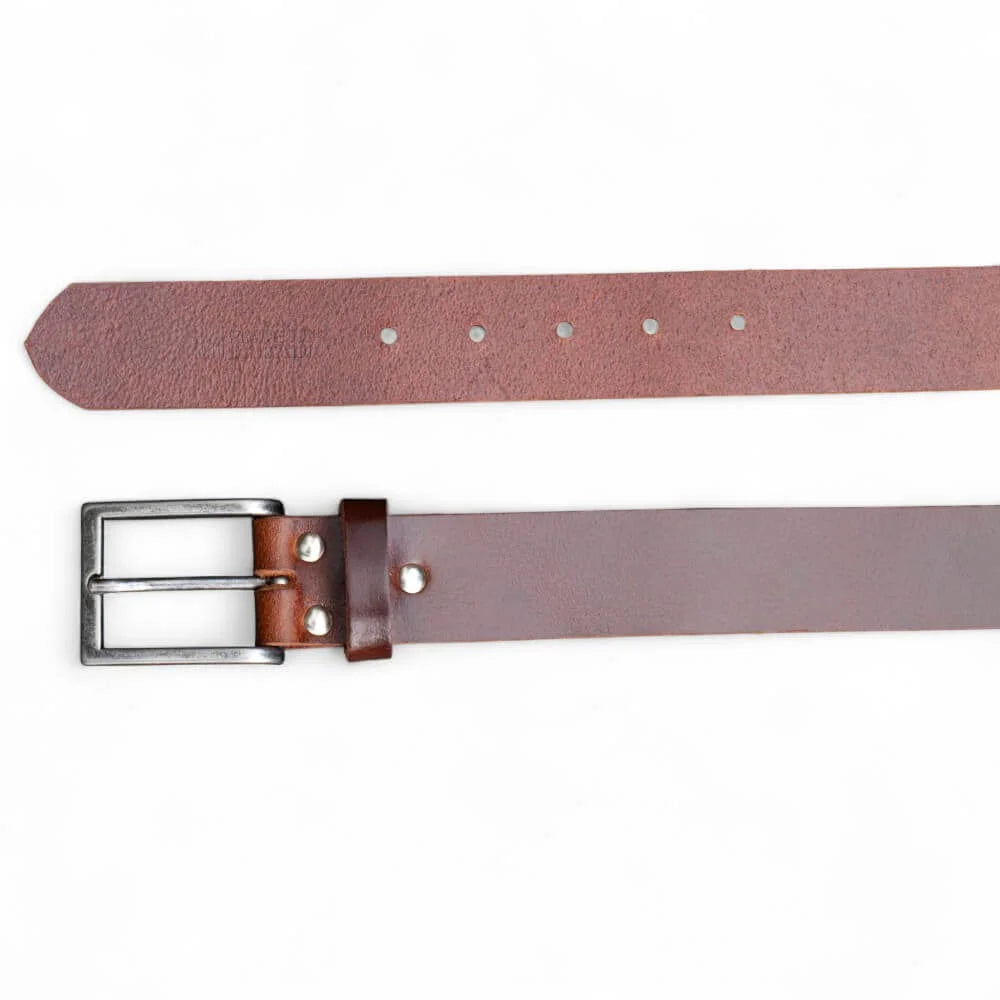Chocolate Full Grain Leather Belt 35mm 04
