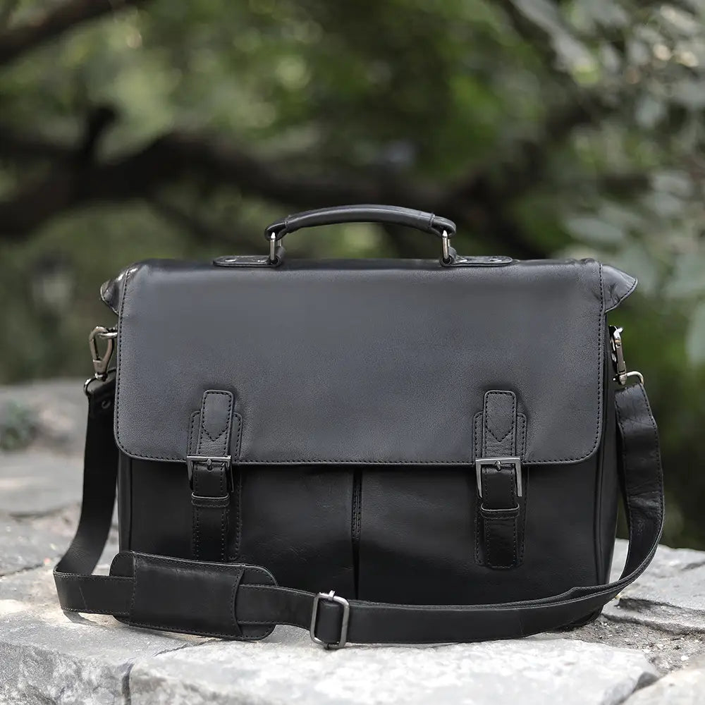 Hamilton Leather Briefcase – 6251 Black 05