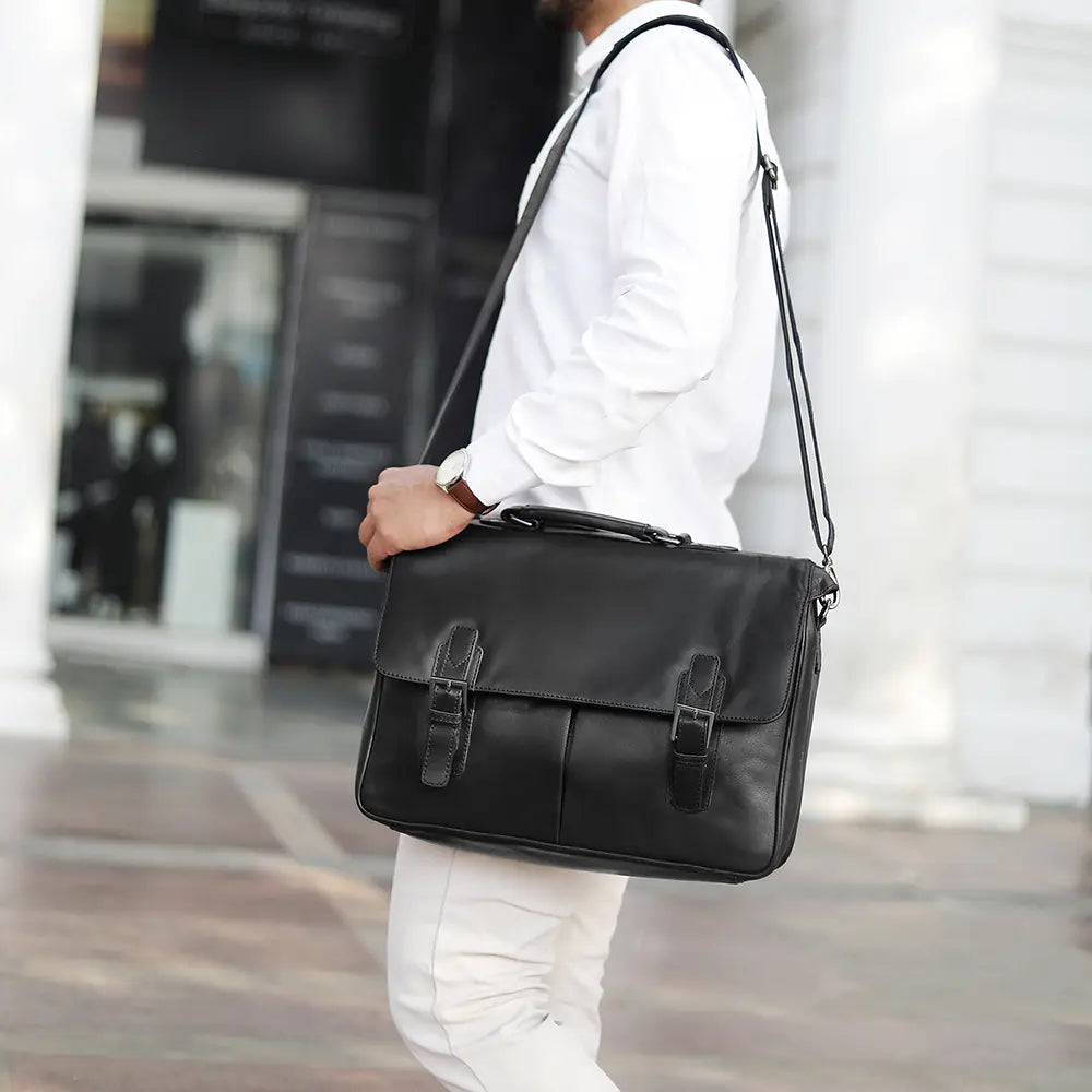 Hamilton Leather Briefcase – 6251 Black 08