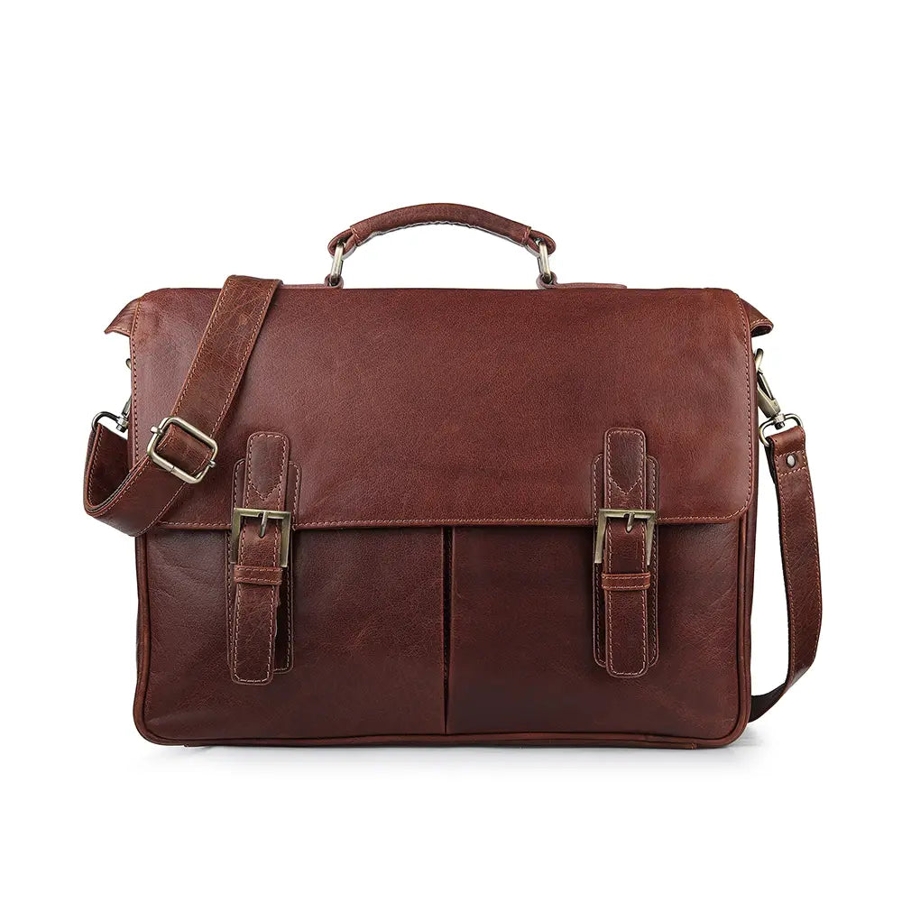 Hamilton Leather Briefcase – 6251 Brown 04