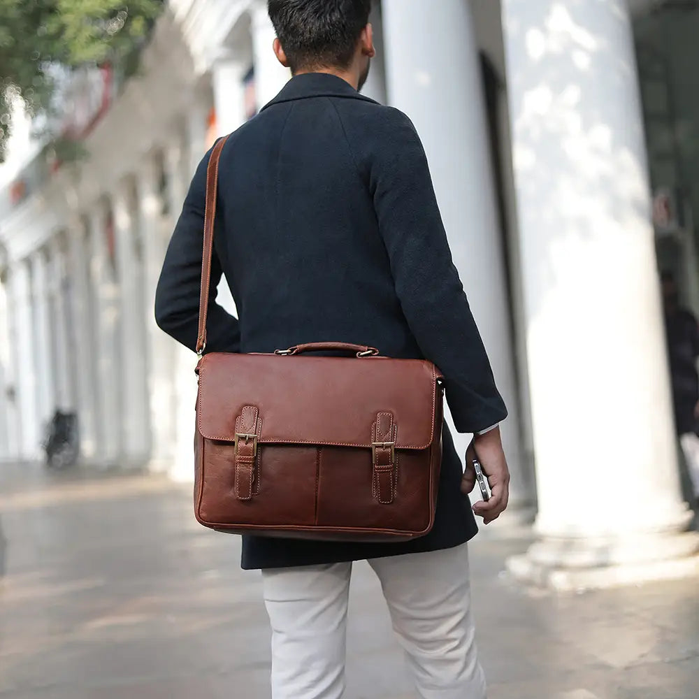 Hamilton Leather Briefcase – 6251 Brown 07