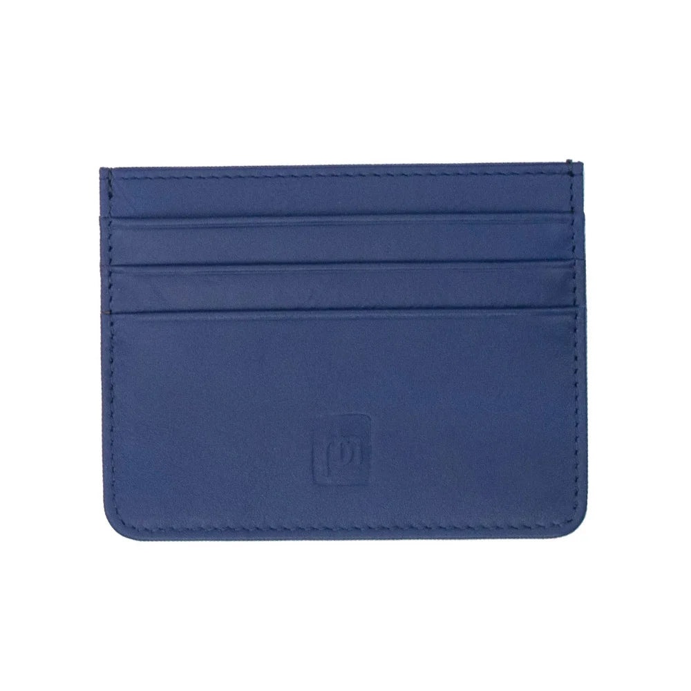 Indigo Blue Coin Purse Style RFID-secure leather card holder