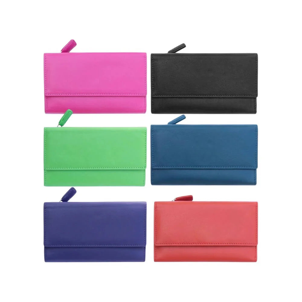 Colourful leather purses