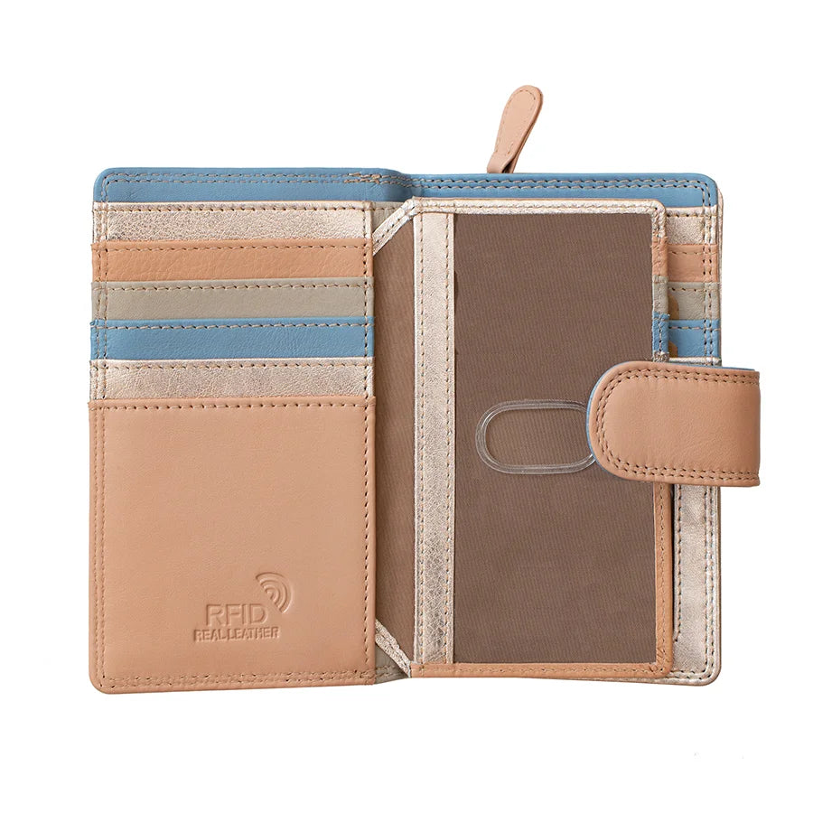 London Metallic Leather Purse 8080-silver-1 800×800