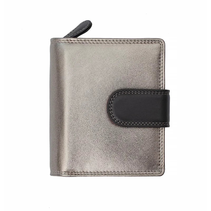 London Metallic Leather Purse 8084-silver-1 800×800