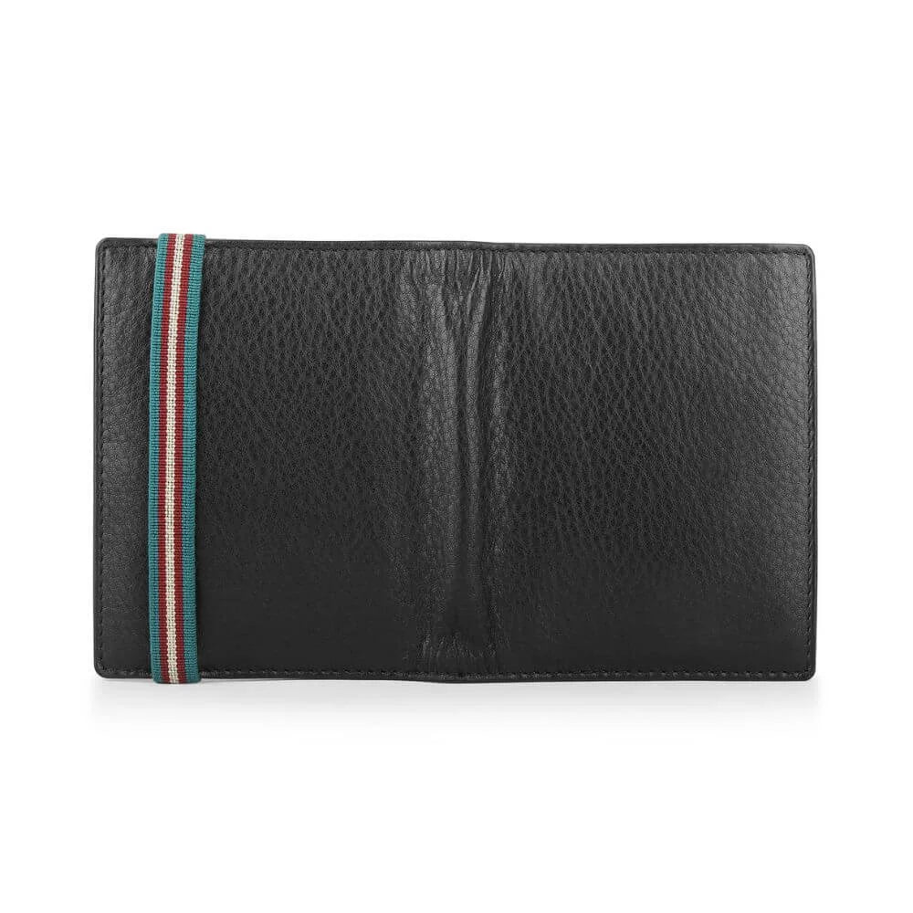 Black Leather Bifold Card Wallet Hudson 4811 (3)