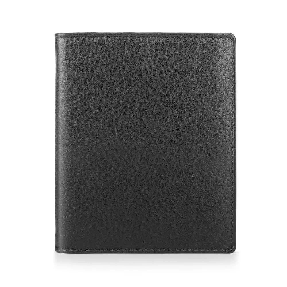 Black Leather Bifold Card Wallet Hudson 4811 (4)