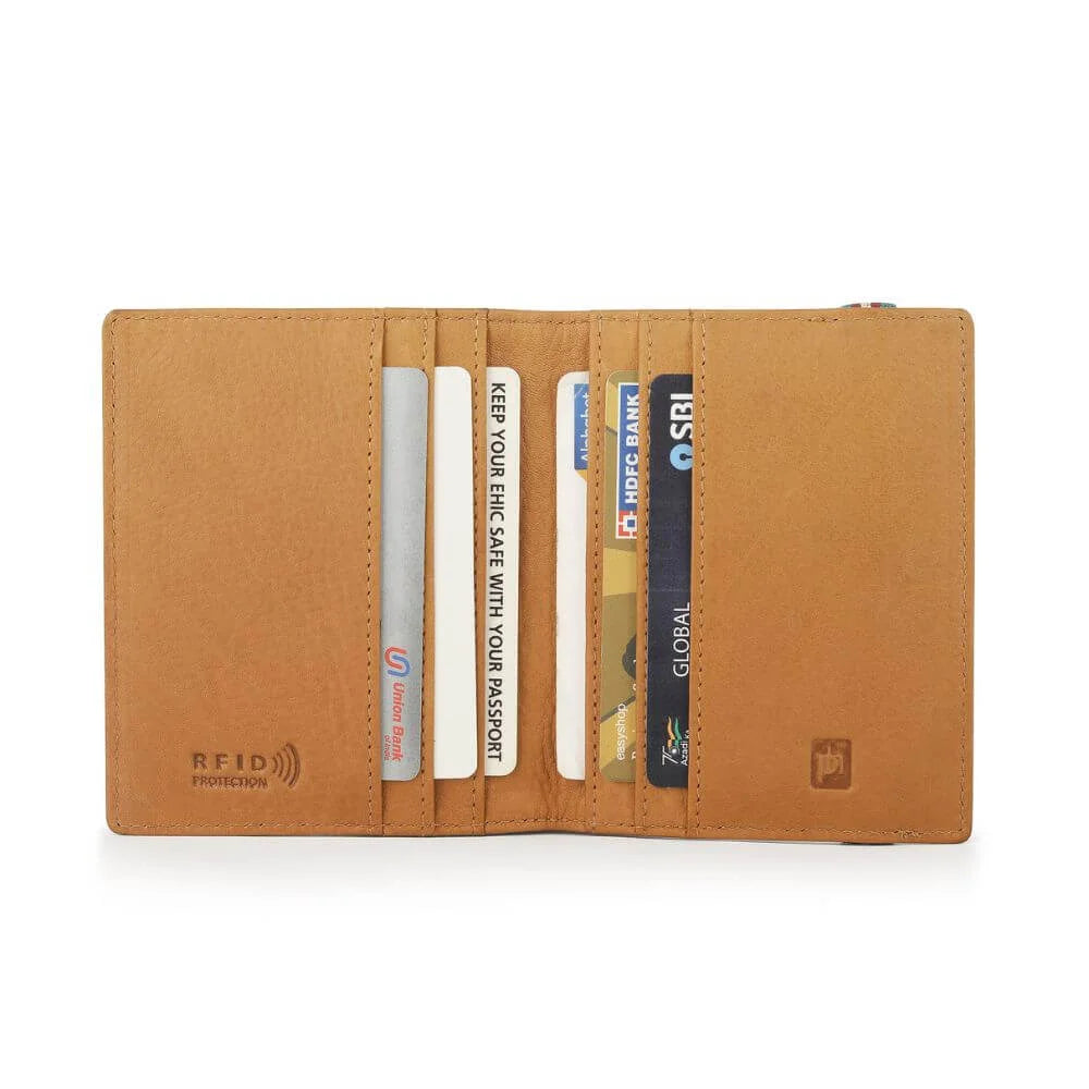 Cognac Leather Bifold Card Wallet Hudson 4811 (3)