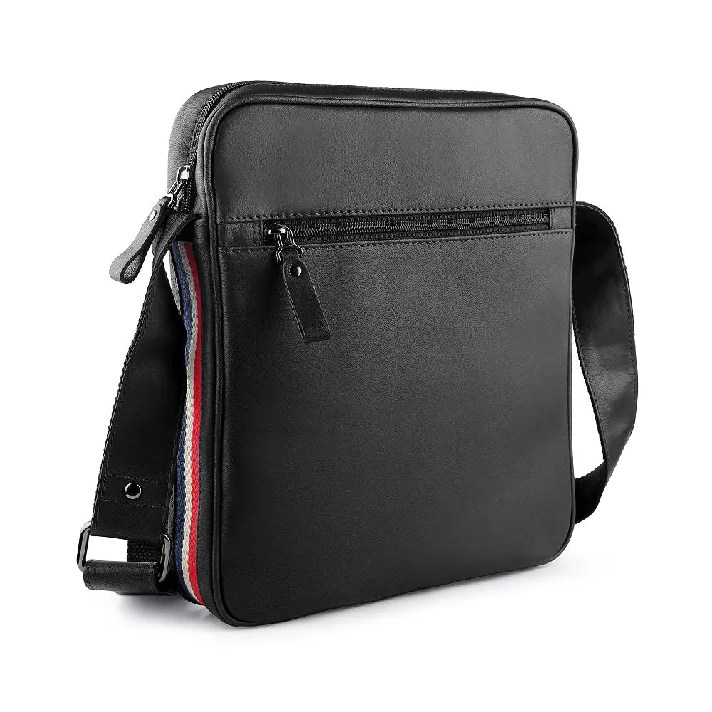 Mens Leather Bag Texan Black-3