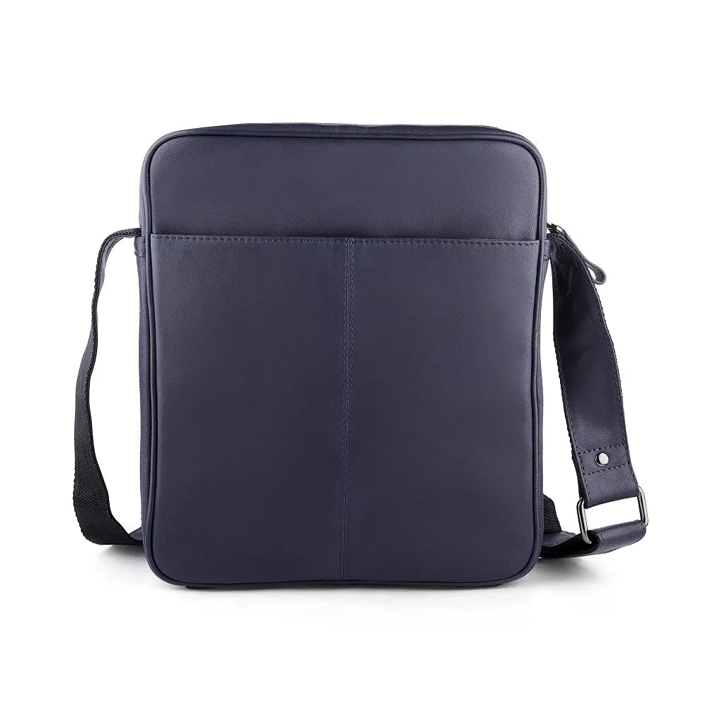 Mens Leather Bag Texan Dark Blue-3