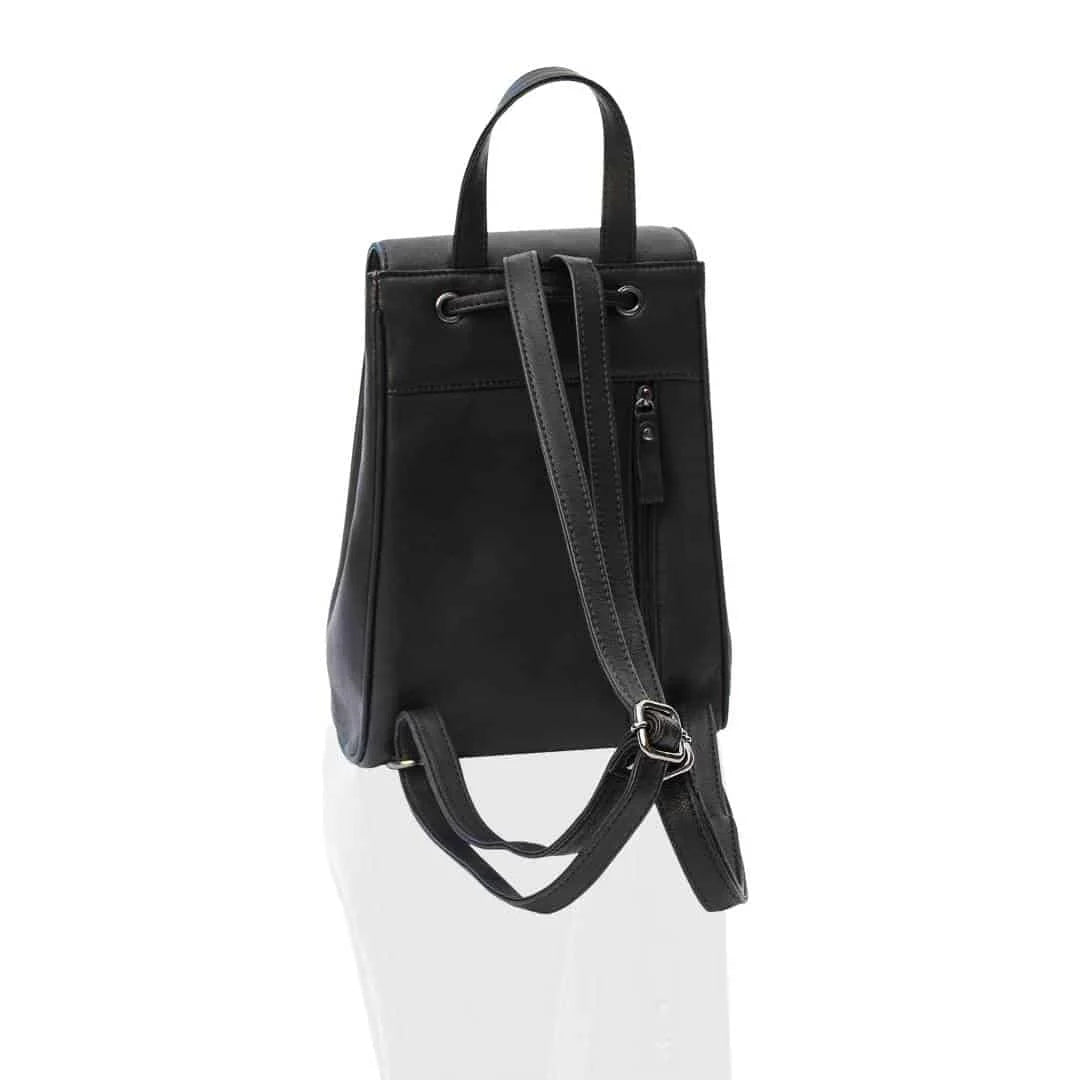 Texan Leather Backpack back back view