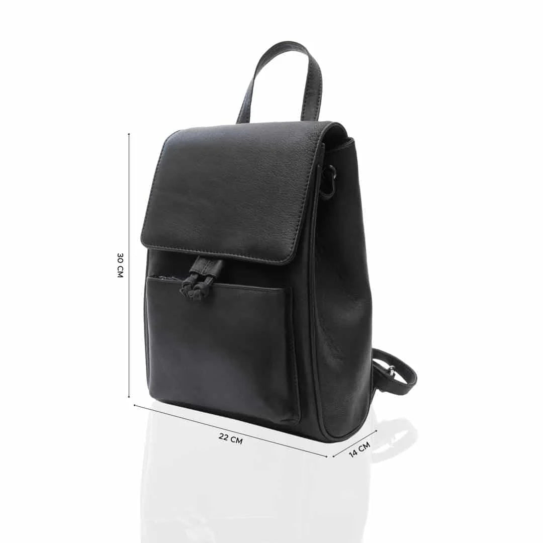 Texan Leather Backpack back side view