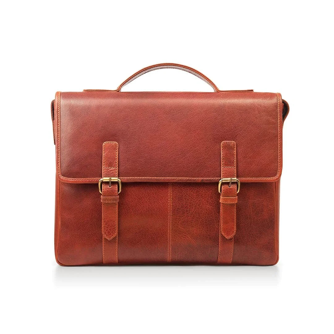 Bridge Briefcase with Leather Strap - GL10BRIEFCASE
