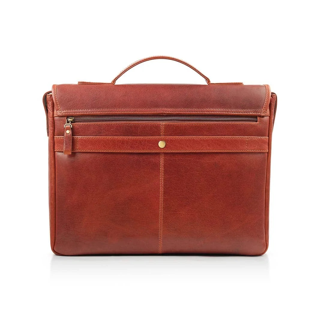 Brown Bridge Briefcase with Leather Strap – GL10BRIEFCASE 09