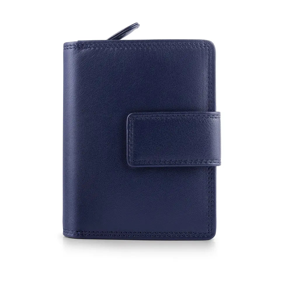 Soft Leather Purse Isabella Verona Navy-1