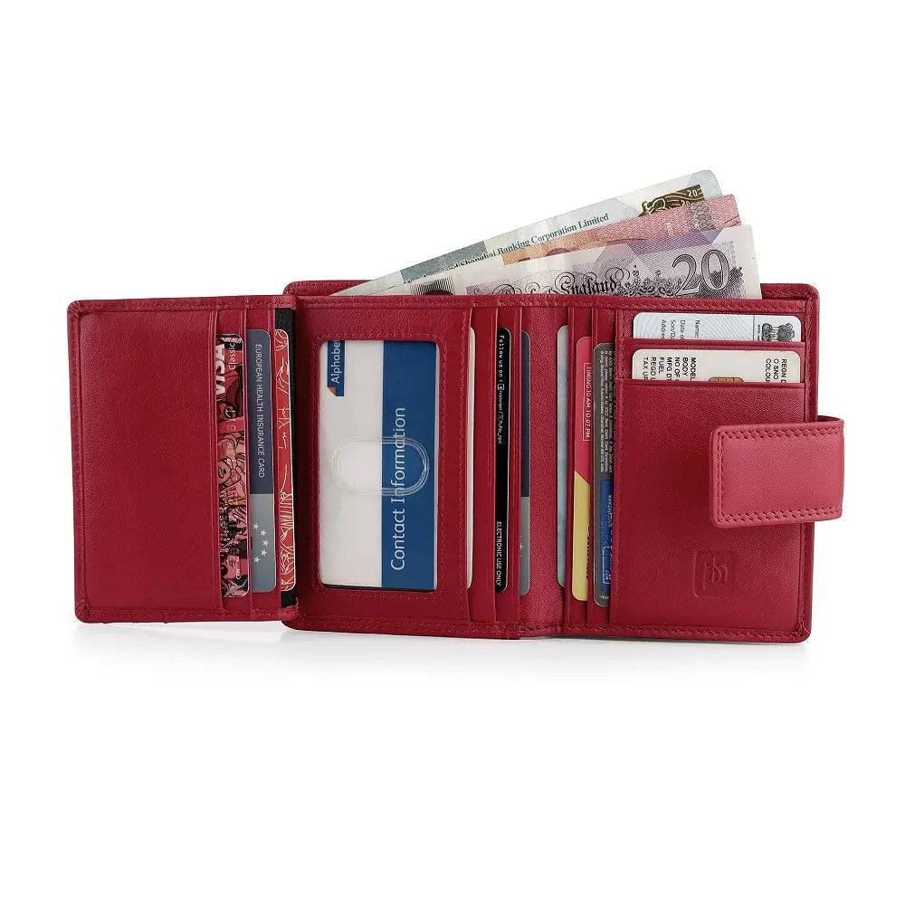 Soft Leather Purse Isabella Verona Red-3