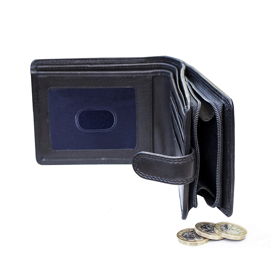 Washington Bifold RFID Tab Wallet 3144-Black-3