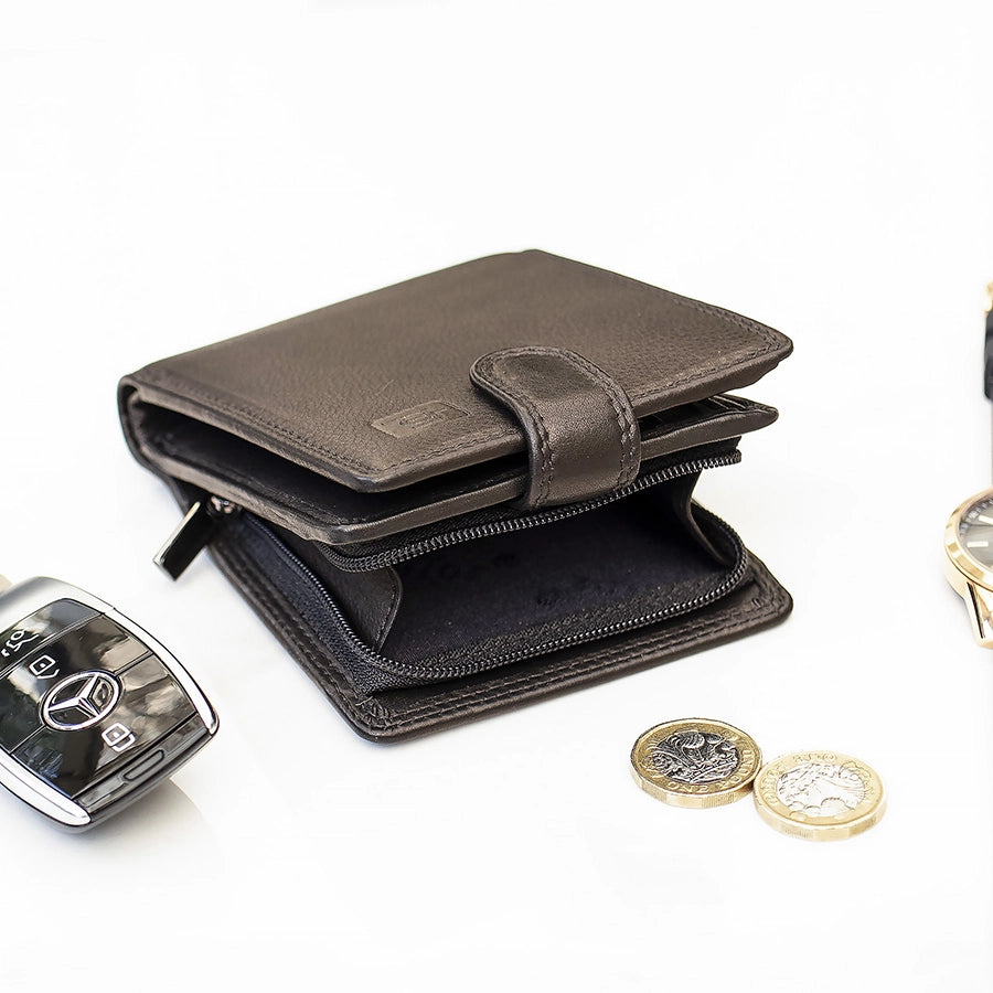 Washington Bifold RFID Tab Wallet 3144-Brown-6