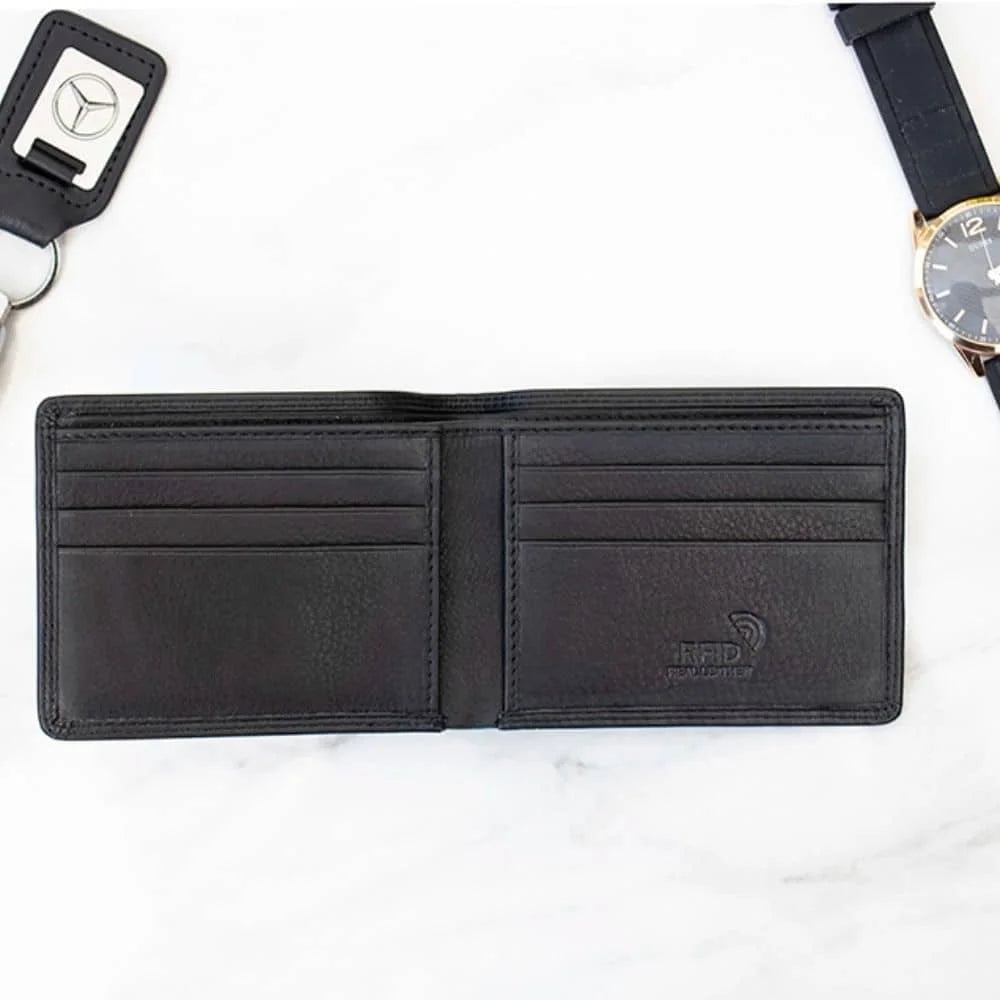 Washington RFID Bifold Wallet, Black, 8 card slots (2)