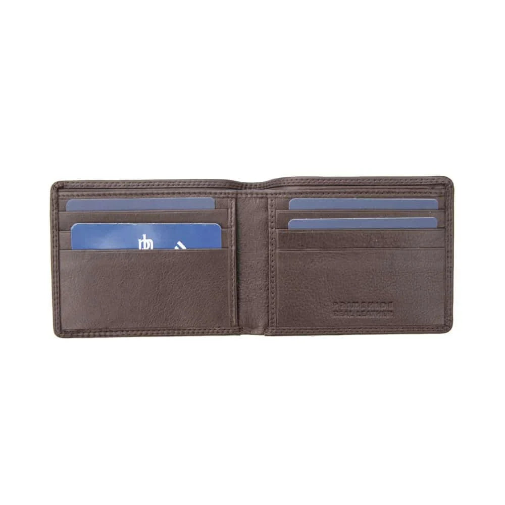 Washington RFID Bifold Wallet, Brown 8 card slots