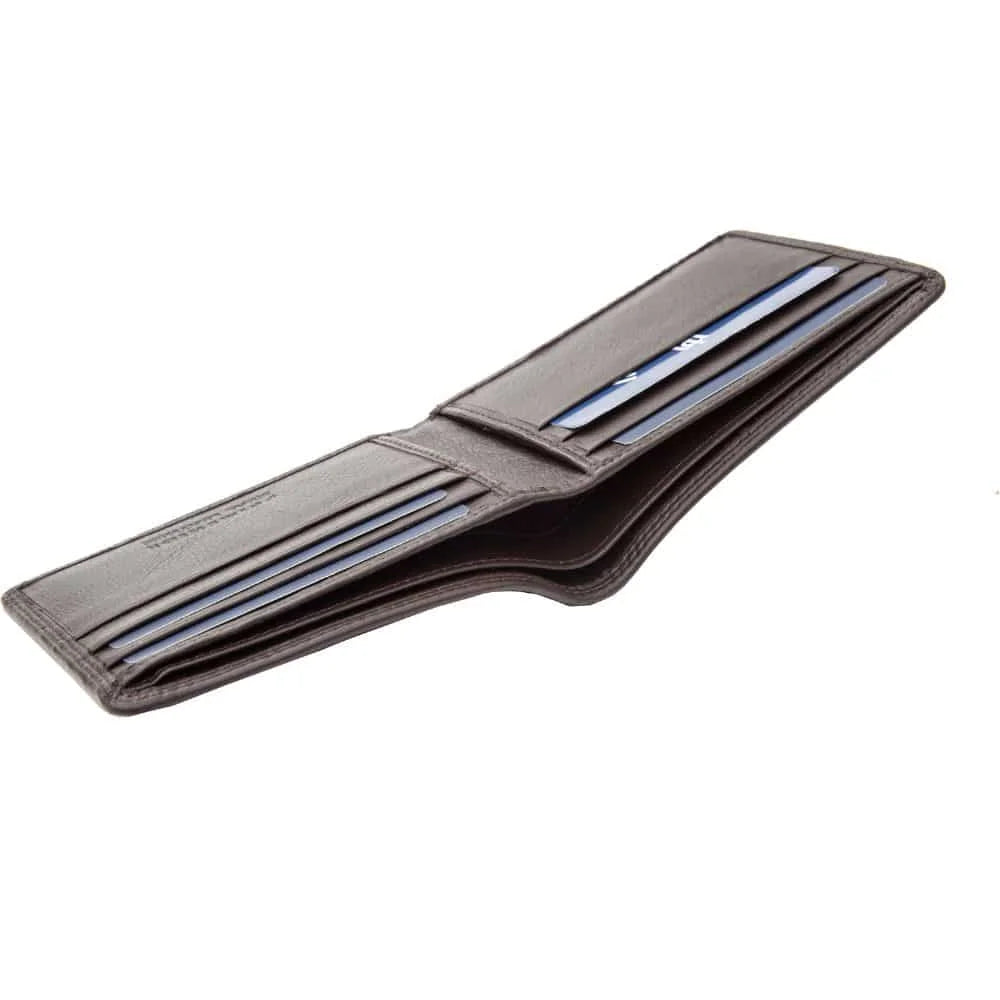 Washington RFID Bifold Wallet, Brown note section