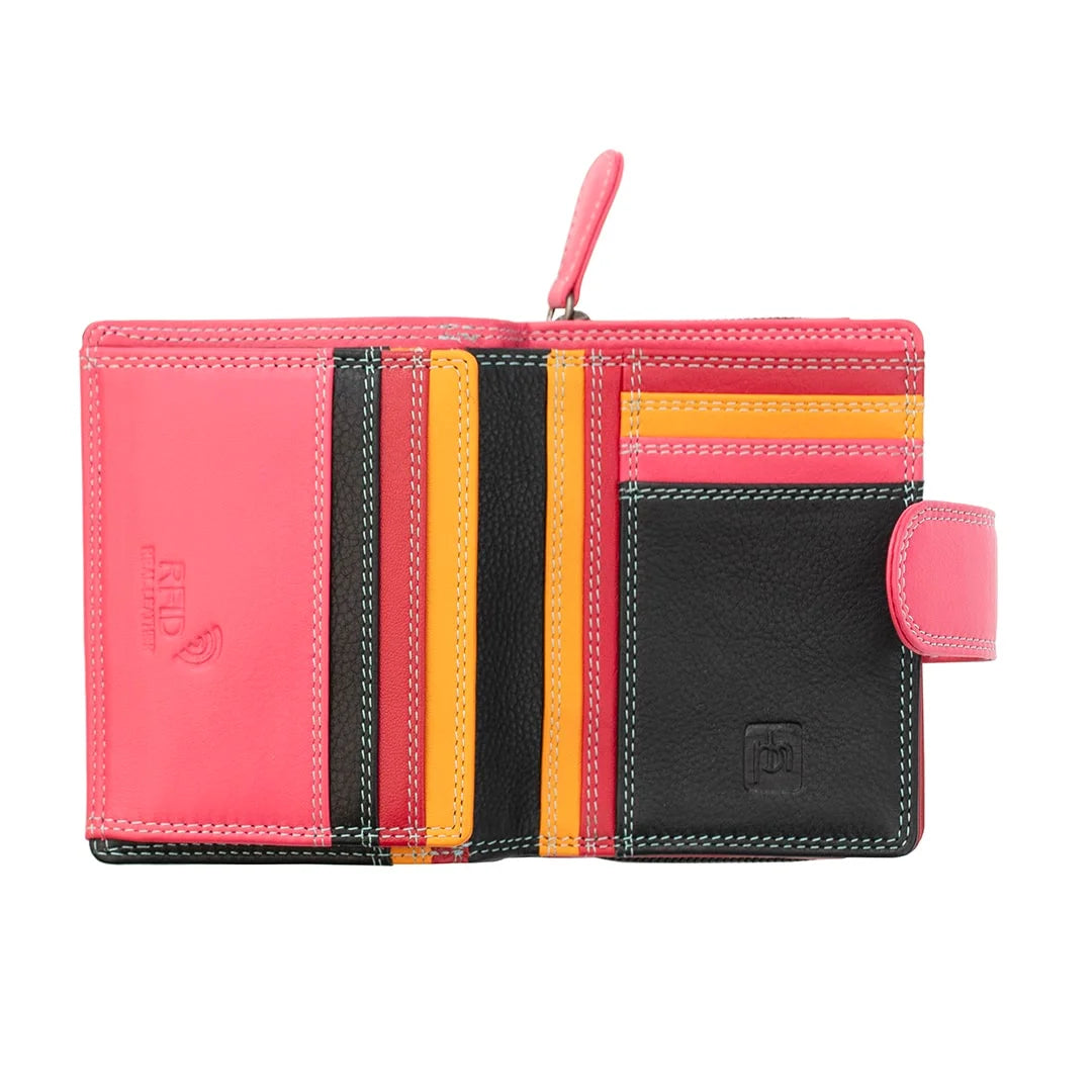 London Collection Multi Colour Tab Purse 6084BLK-04