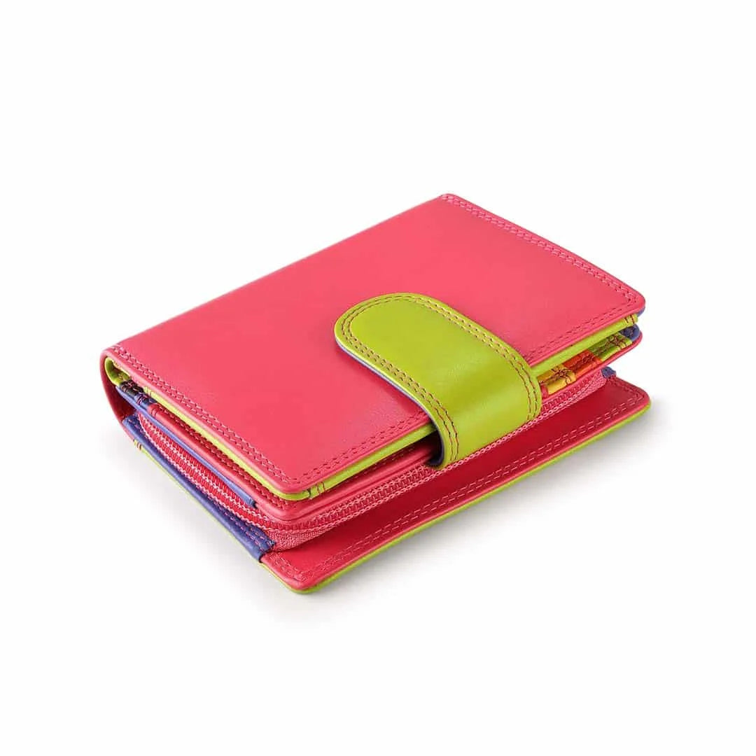 London Multi Colour Tab Purse 6084 Pink 04