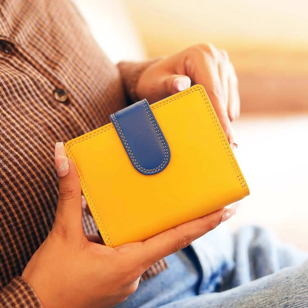 London Multi Colour Tab Purse 6084 Yellow 03