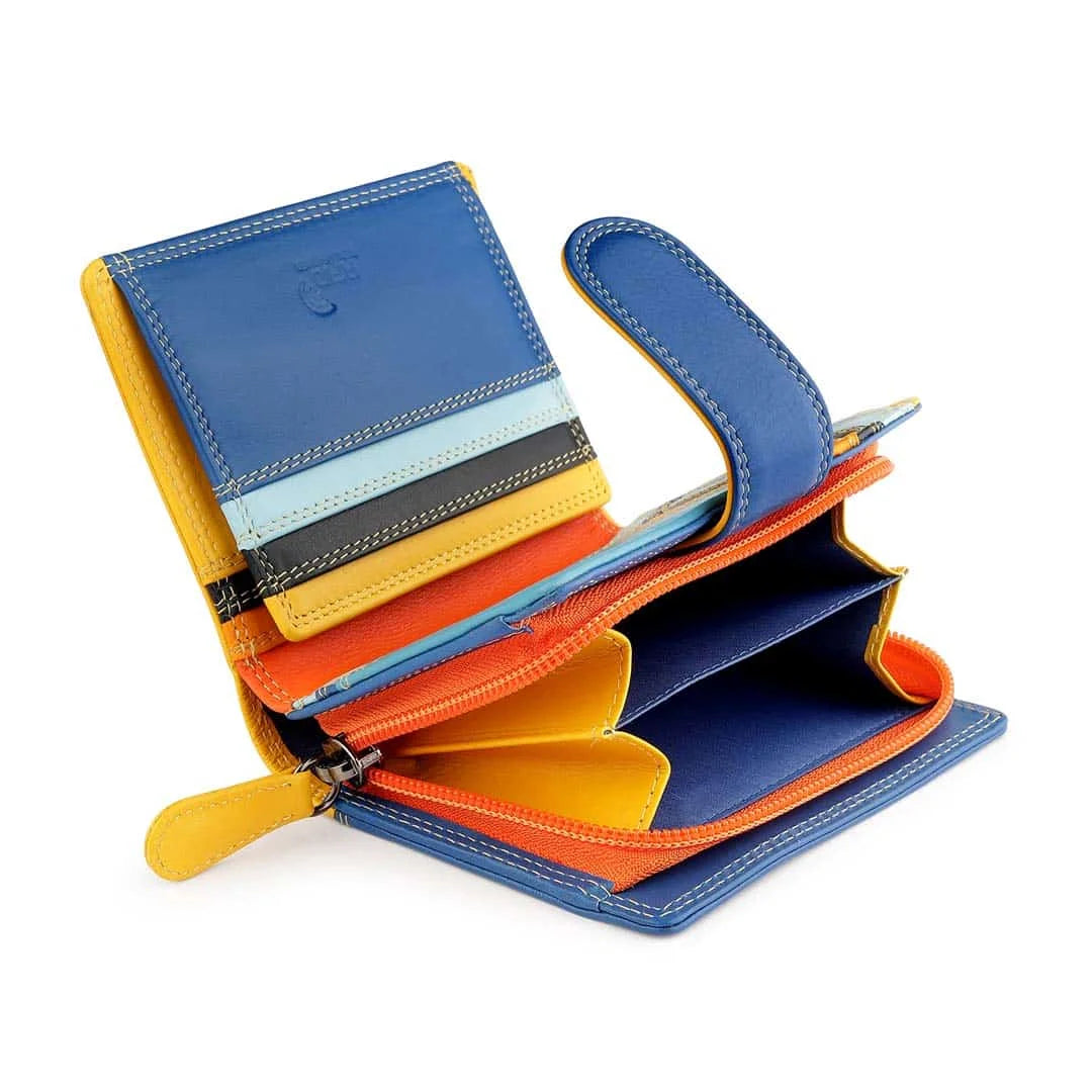 London Multi Colour Tab Purse 6084 Yellow 05