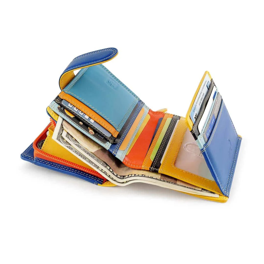 London Multi Colour Tab Purse 6084 Yellow 07