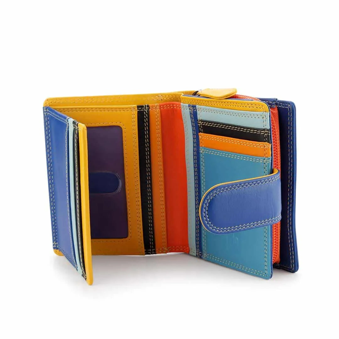 London Multi Colour Tab Purse 6084 Yellow 08